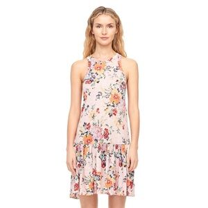 Rebecca Taylor| Rose Marlena Floral Linen Jersey Dress| Size Large